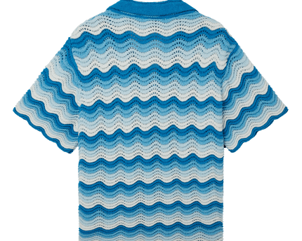 Wavy Gradient Crochet Shirt - casablanca (3)
