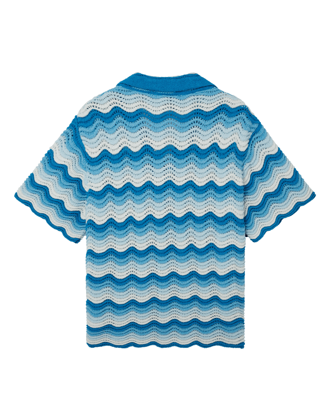 Wavy Gradient Crochet Shirt - casablanca (3)