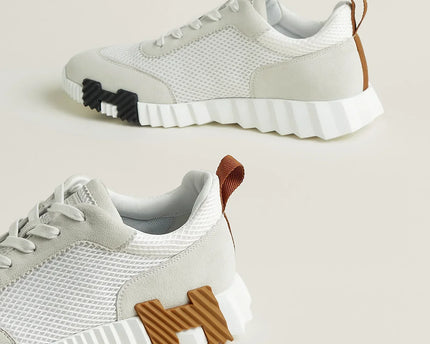 Hermès Bouncing blanc/maron/noir